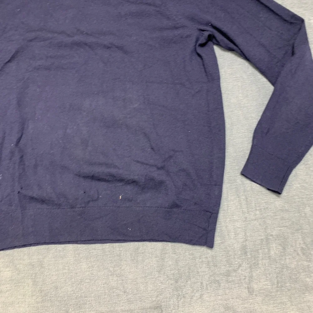 Banana Republic Sweater Mens Large Navy Blue Wool Long Sleeve Crew Neck Winter